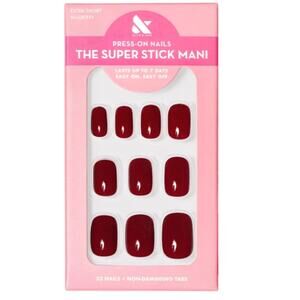 Olive and June Press-on Nails-Mulberry -Squavel-Extra Short-No Glue‎ Needed-New!